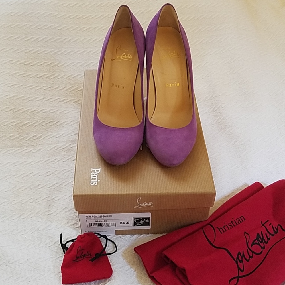Christian Louboutin Ron Ron Heels Suede Digitale! - Picture 8 of 8